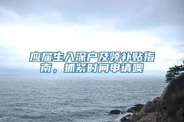 应届生入深户及领补贴指南，抓紧时间申请噢