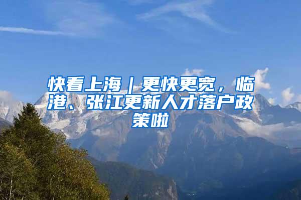 快看上海｜更快更宽，临港、张江更新人才落户政策啦