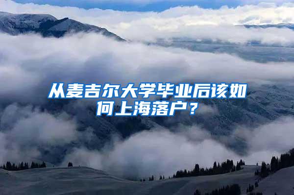 从麦吉尔大学毕业后该如何上海落户？