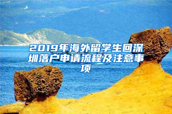 2019年海外留学生回深圳落户申请流程及注意事项