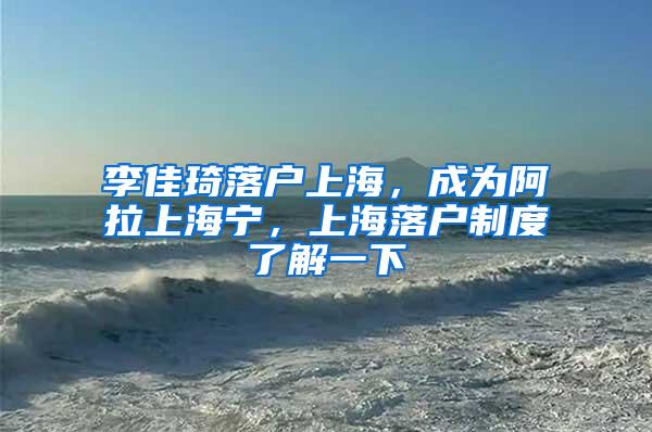 李佳琦落户上海，成为阿拉上海宁，上海落户制度了解一下