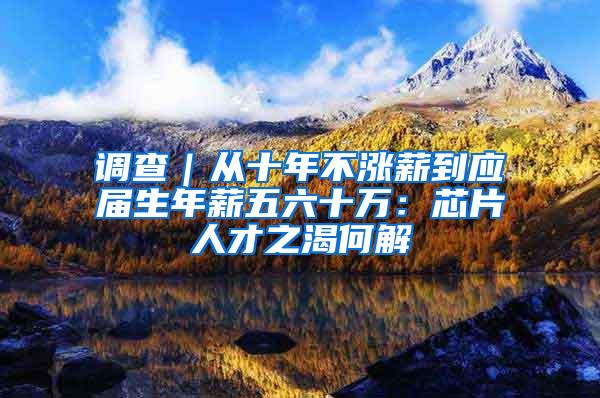 调查｜从十年不涨薪到应届生年薪五六十万：芯片人才之渴何解