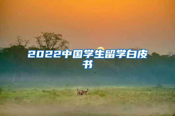 2022中国学生留学白皮书