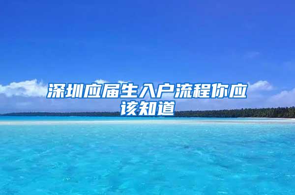 深圳应届生入户流程你应该知道