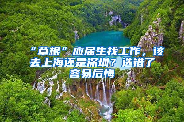 “草根”应届生找工作，该去上海还是深圳？选错了容易后悔