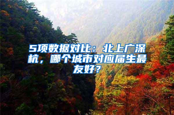 5项数据对比：北上广深杭，哪个城市对应届生最友好？