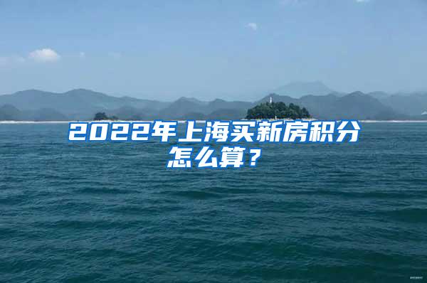 2022年上海买新房积分怎么算？
