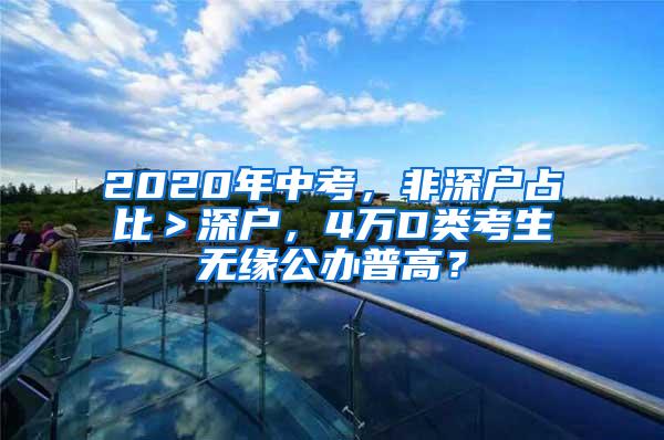 2020年中考，非深户占比＞深户，4万D类考生无缘公办普高？