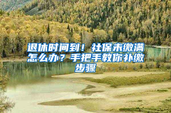 退休时间到！社保未缴满怎么办？手把手教你补缴步骤