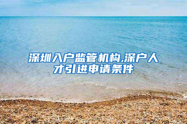 深圳入户监管机构,深户人才引进申请条件