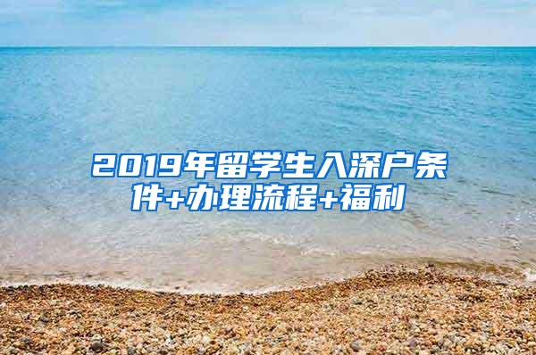 2019年留学生入深户条件+办理流程+福利