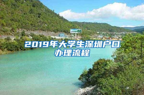 2019年大学生深圳户口办理流程