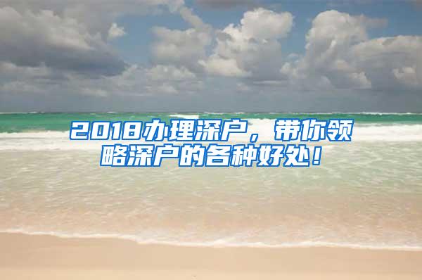 2018办理深户，带你领略深户的各种好处！