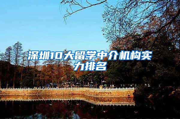 深圳10大留学中介机构实力排名