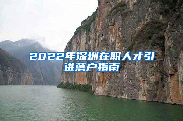 2022年深圳在职人才引进落户指南