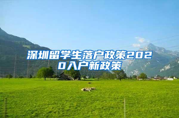 深圳留学生落户政策2020入户新政策