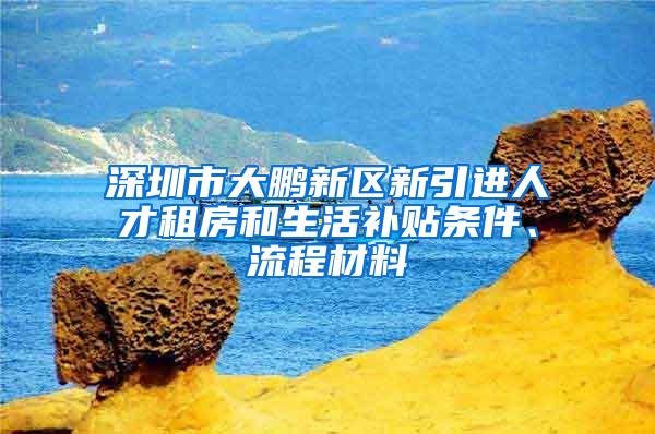 深圳市大鹏新区新引进人才租房和生活补贴条件、流程材料