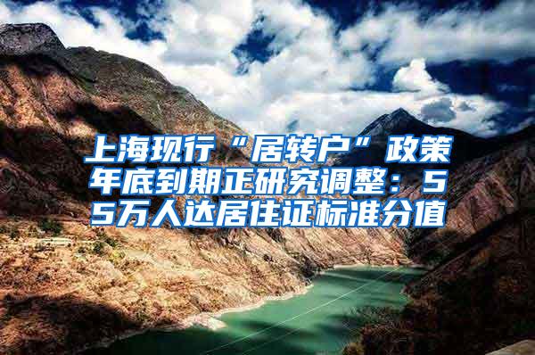 上海现行“居转户”政策年底到期正研究调整：55万人达居住证标准分值