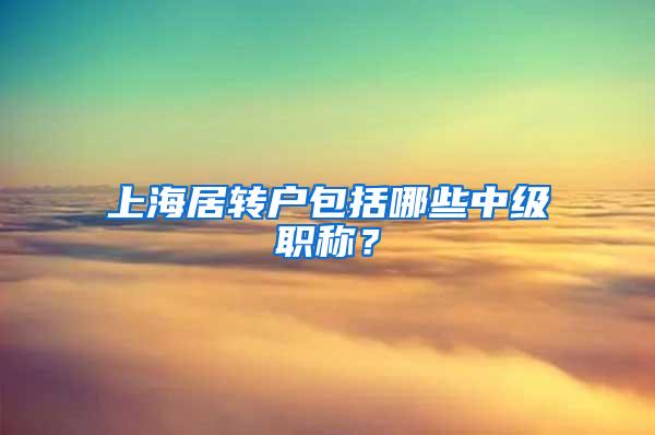 上海居转户包括哪些中级职称？