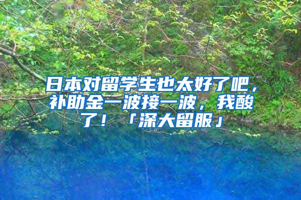 日本对留学生也太好了吧，补助金一波接一波，我酸了！「深大留服」