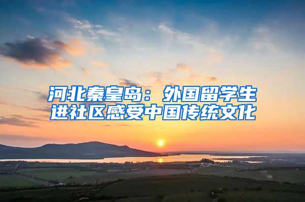 河北秦皇岛：外国留学生进社区感受中国传统文化