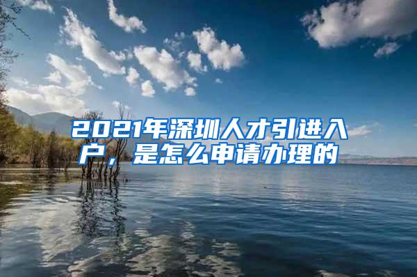 2021年深圳人才引进入户，是怎么申请办理的