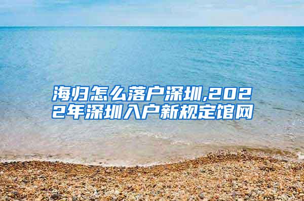 海归怎么落户深圳,2022年深圳入户新规定馆网