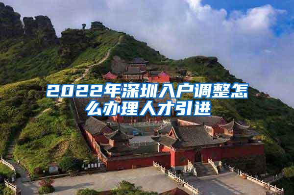 2022年深圳入户调整怎么办理人才引进