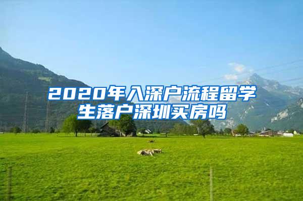 2020年入深户流程留学生落户深圳买房吗