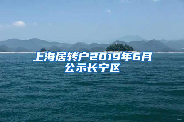 上海居转户2019年6月公示长宁区