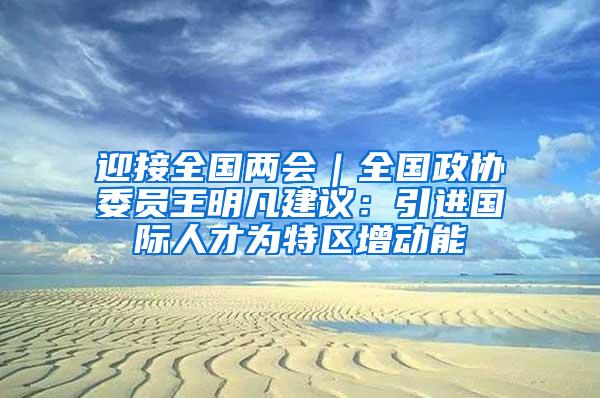 迎接全国两会｜全国政协委员王明凡建议：引进国际人才为特区增动能