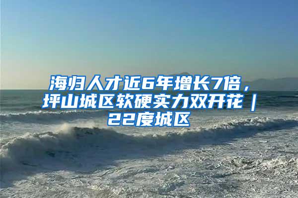 海归人才近6年增长7倍，坪山城区软硬实力双开花｜22度城区⑧