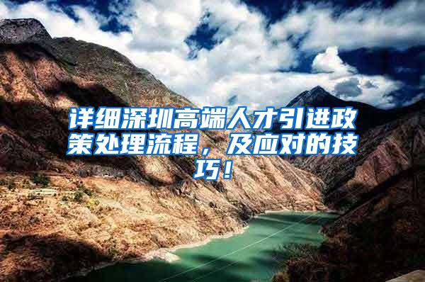 详细深圳高端人才引进政策处理流程，及应对的技巧！