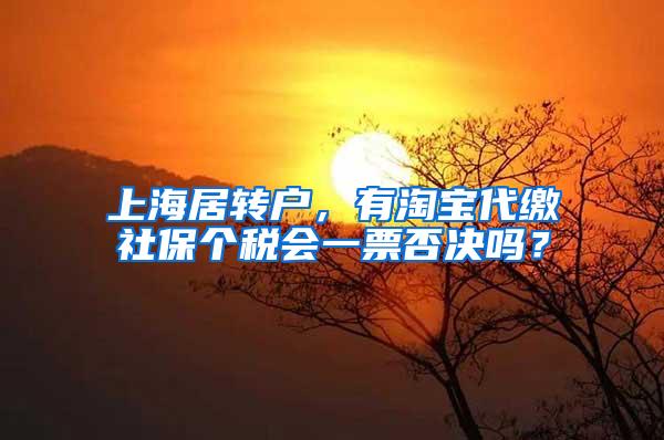 上海居转户，有淘宝代缴社保个税会一票否决吗？