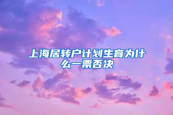 上海居转户计划生育为什么一票否决