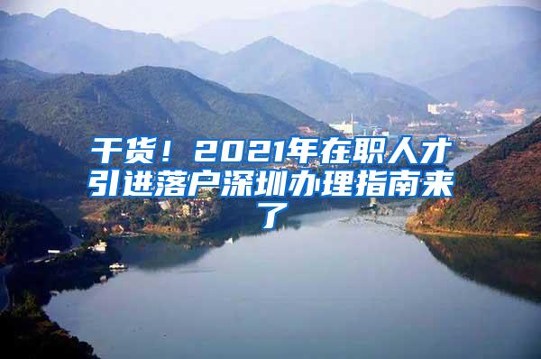 干货！2021年在职人才引进落户深圳办理指南来了