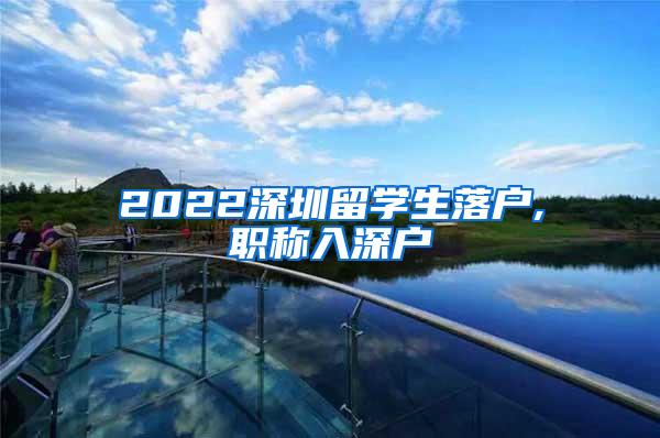 2022深圳留学生落户,职称入深户