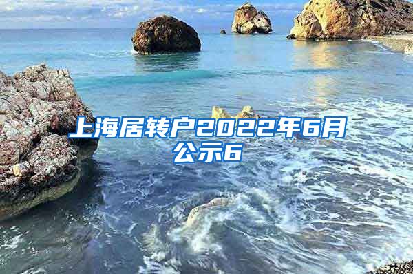 上海居转户2022年6月公示6