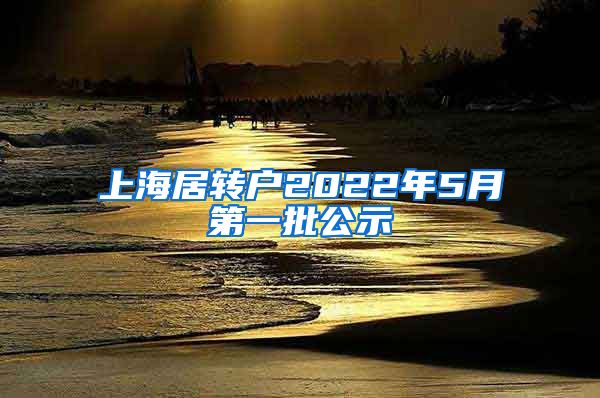 上海居转户2022年5月第一批公示