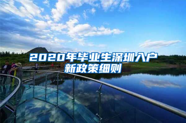 2020年毕业生深圳入户新政策细则