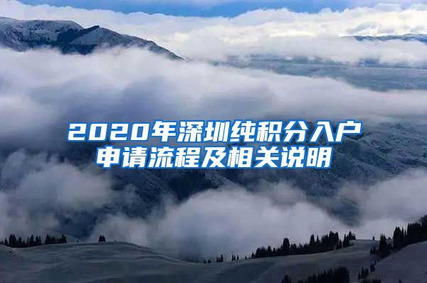 2020年深圳纯积分入户申请流程及相关说明