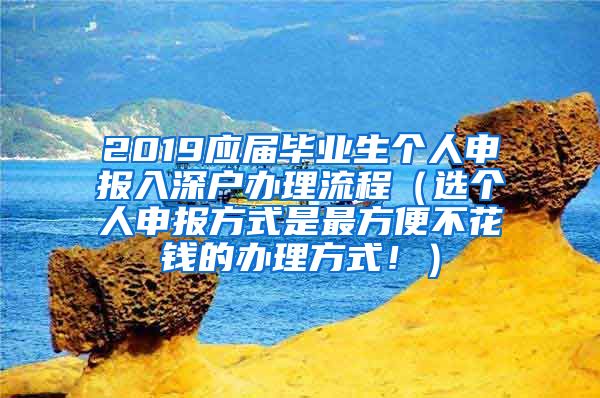 2019应届毕业生个人申报入深户办理流程（选个人申报方式是最方便不花钱的办理方式！）