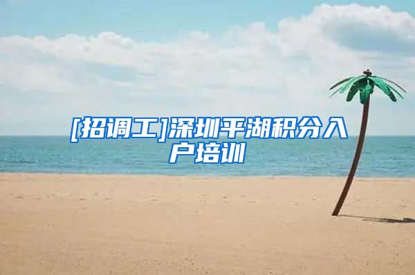 [招调工]深圳平湖积分入户培训