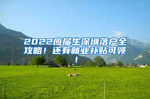 2022应届生深圳落户全攻略！还有就业补贴可领！