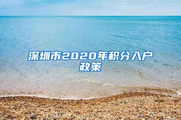 深圳市2020年积分入户政策