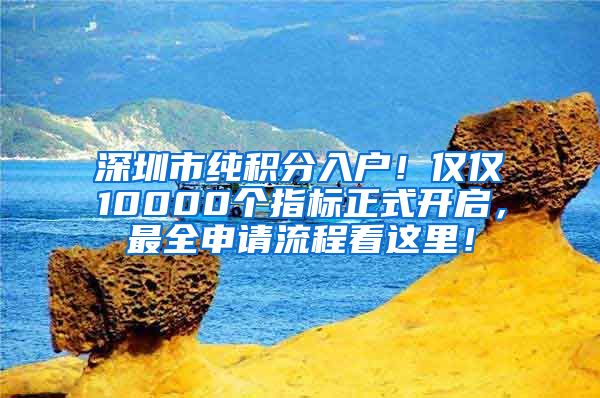 深圳市纯积分入户！仅仅10000个指标正式开启，最全申请流程看这里！