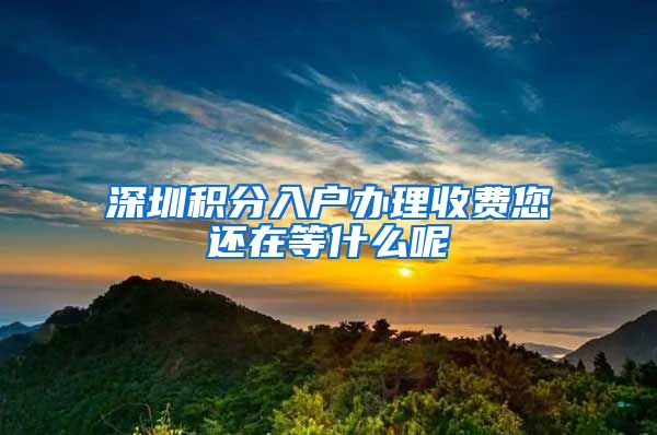 深圳积分入户办理收费您还在等什么呢