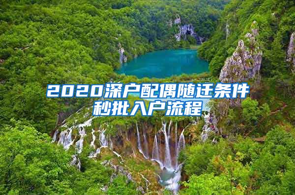 2020深户配偶随迁条件秒批入户流程