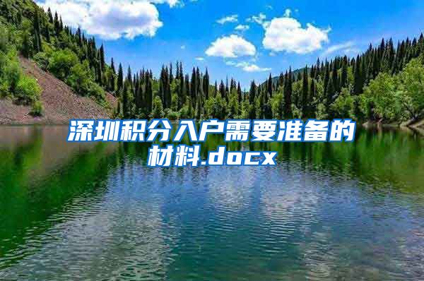 深圳积分入户需要准备的材料.docx