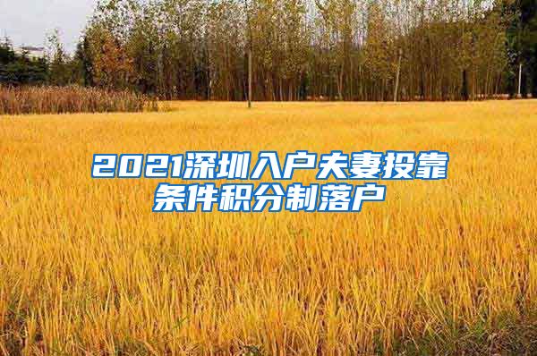 2021深圳入户夫妻投靠条件积分制落户